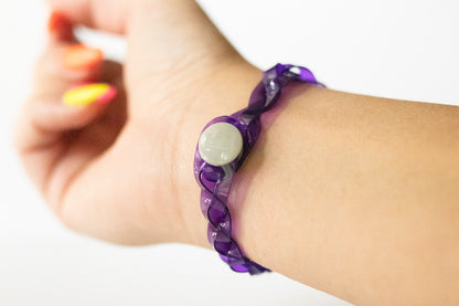 Braided Bracelet / Grape Jelly