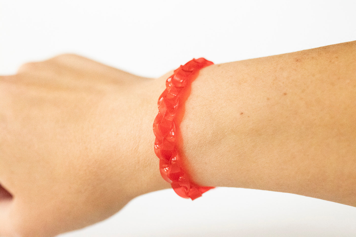 Braided Bracelet / Strawberry Jelly