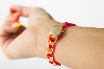 Braided Bracelet / Hot Pepper Jelly