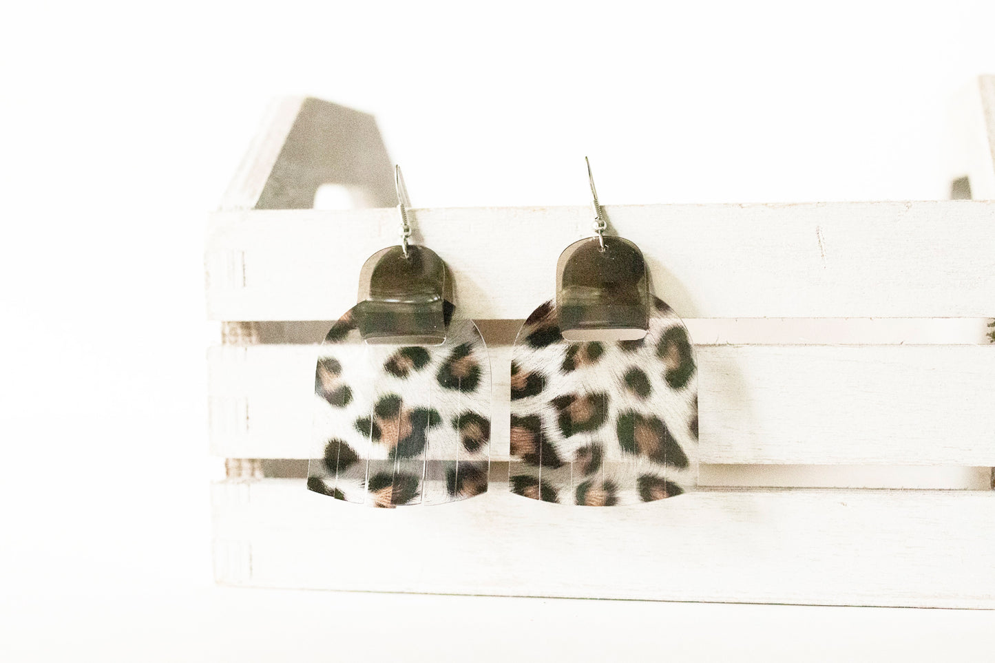 Jelly Earrings / Fringies / Spotted Leopard Jelly