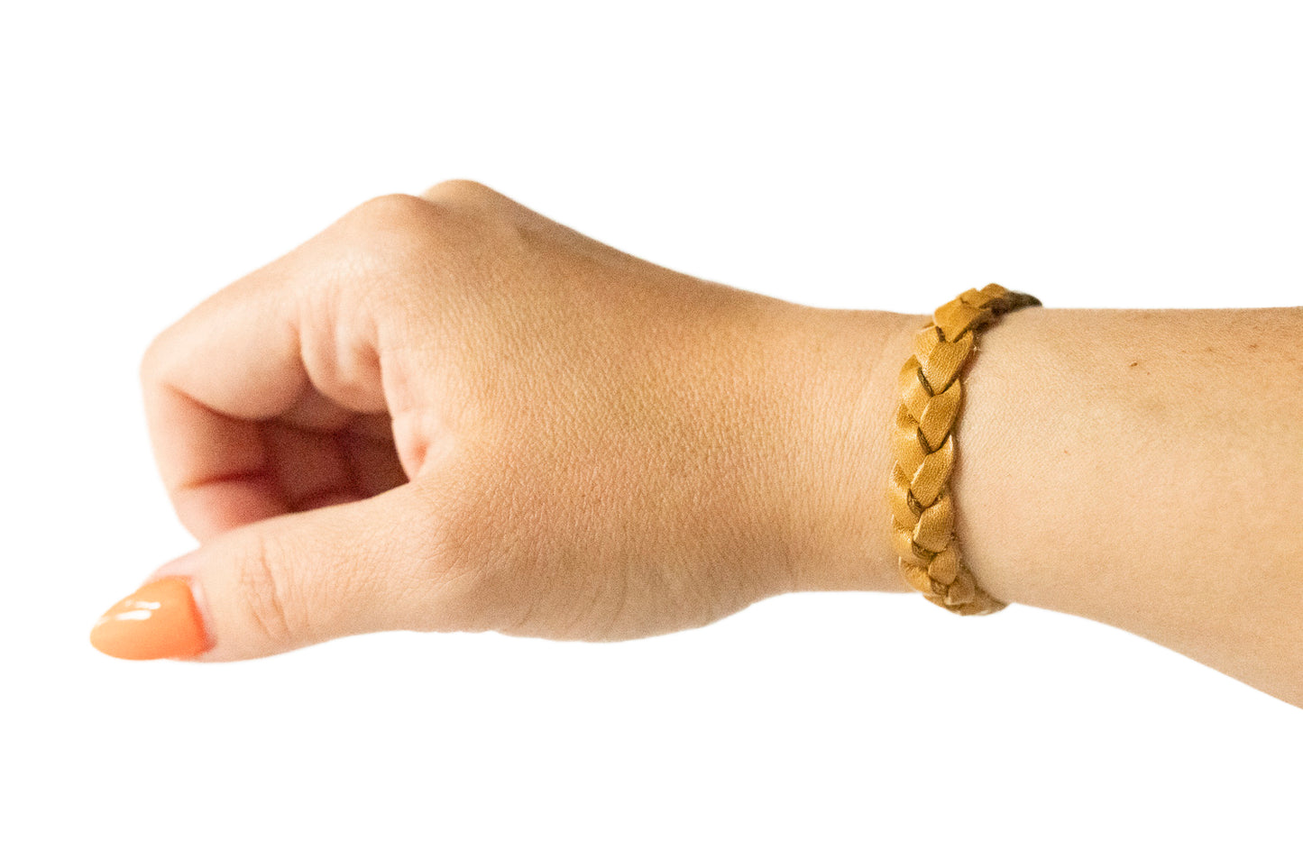 Braided Leather Bracelet / Honey