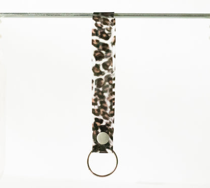 Jelly Wristlet Keychain / Snap Loop / Spotted Leopard Jelly