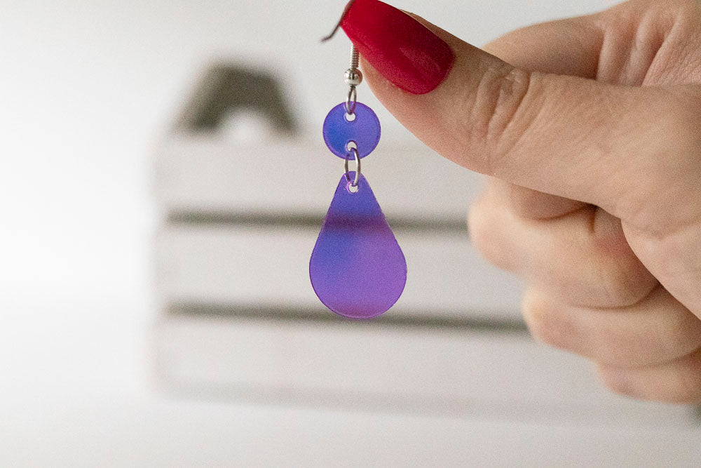 Jelly Earrings / Droplets / Ube Jelly