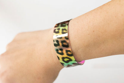 Leather Bracelet / Slim Cuff / Party Animal Jelly