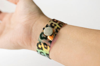 Leather Bracelet / Slim Cuff / Party Animal Jelly