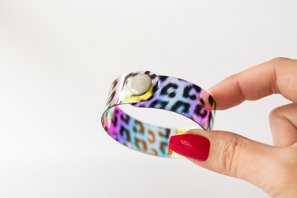 Leather Bracelet / Slim Cuff / Party Animal Jelly