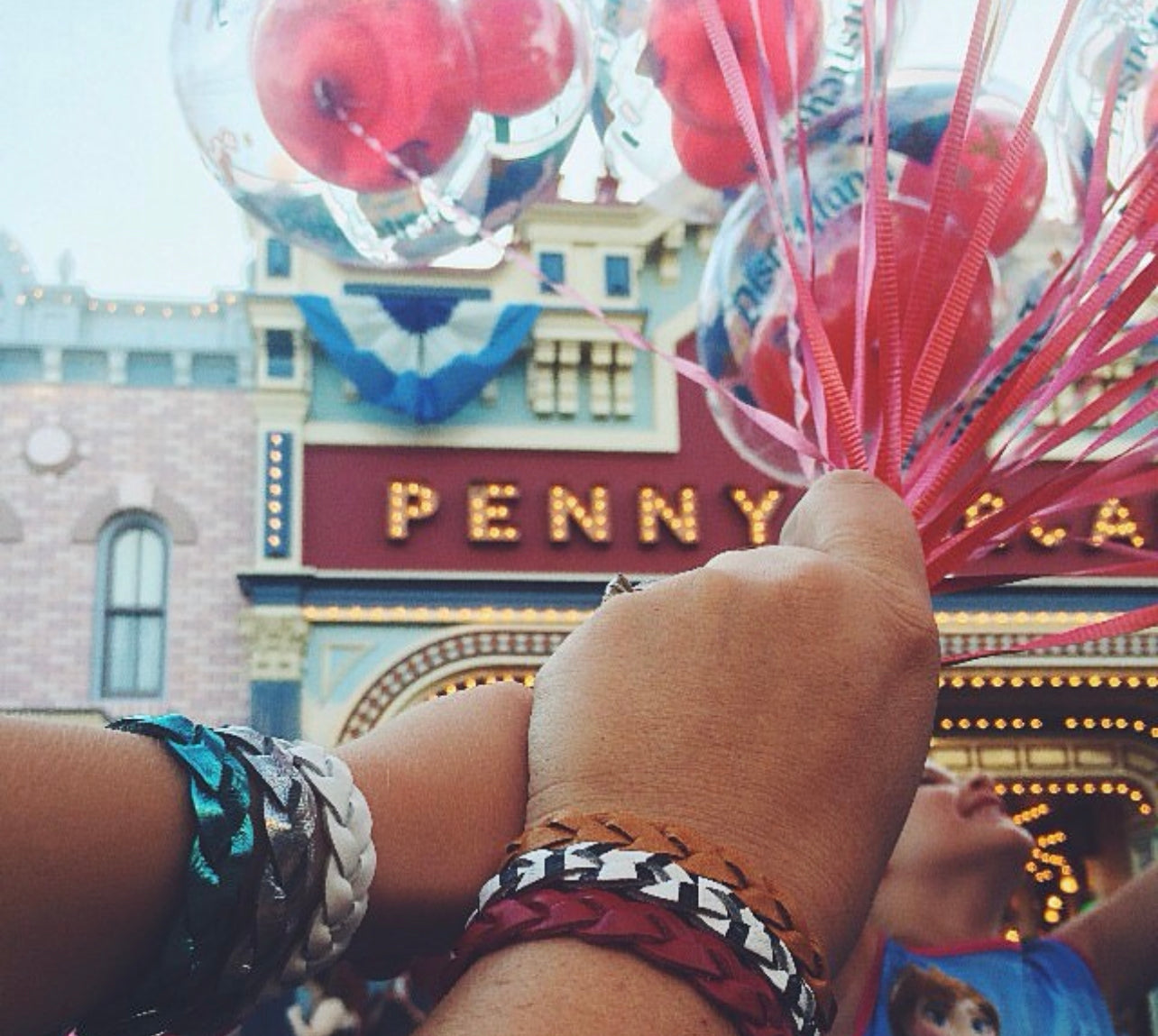 Braided Leather Bracelet / Pastel Cloud