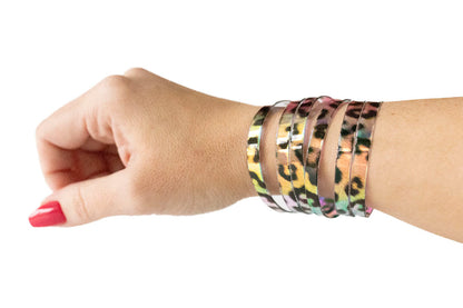 Leather Bracelet / Original Sliced Cuff / Party Animal Jelly