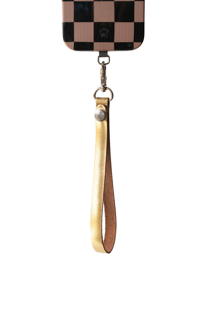 Leather Looplet / Metallic Gold