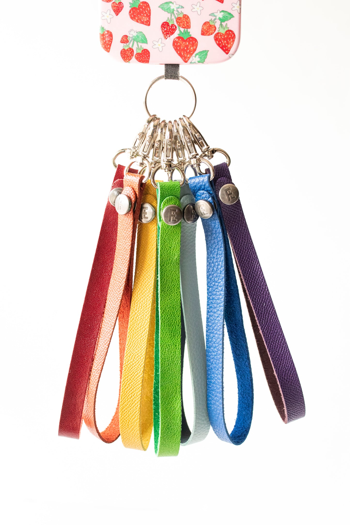 Leather Looplet / Strawberry Cream