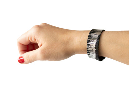 Leather Bracelet / Slim Cuff / Moonlight Deco