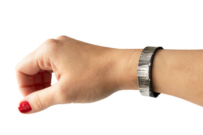 Leather Bracelet / Skinny Slim Cuff / Moonlight Deco