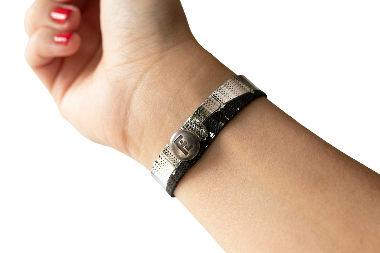 Leather Bracelet / Skinny Slim Cuff / Moonlight Deco