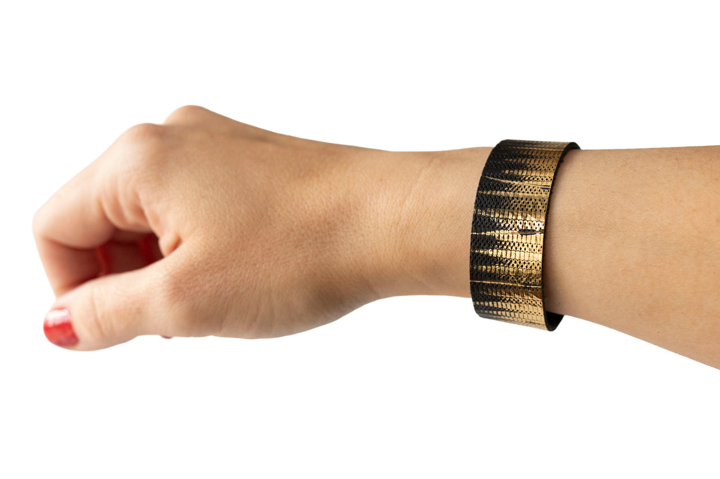 Leather Bracelet / Slim Cuff / Empire Gold