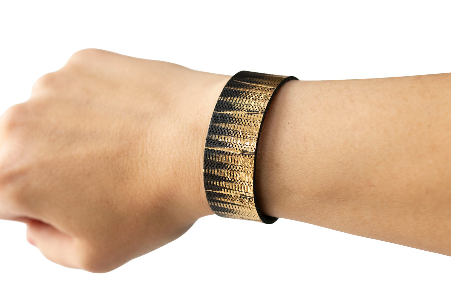 Leather Bracelet / Slim Cuff / Empire Gold