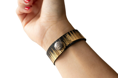 Leather Bracelet / Slim Cuff / Empire Gold