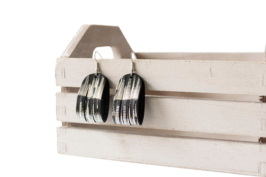 Leather Earrings / Mini Sliced / Moonlight Deco