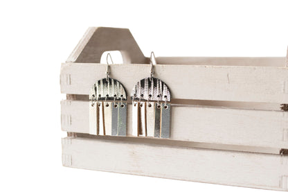 Leather Earrings / Cinque Luci / Moonlight Deco