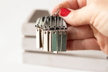 Leather Earrings / Cinque Luci / Moonlight Deco