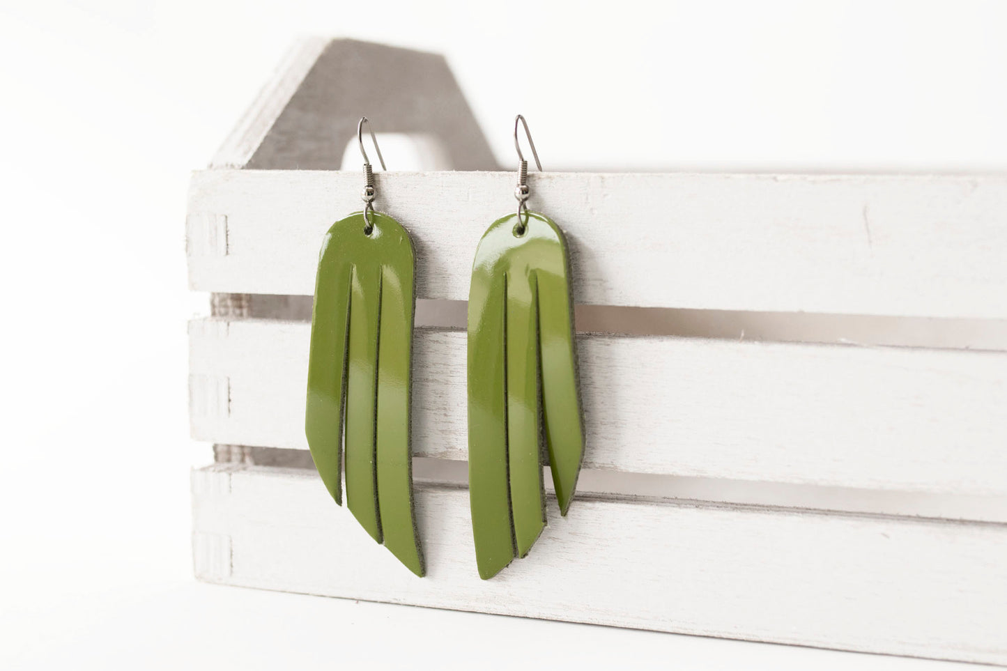 Leather Earrings / Fringe / Gloss-o-cado