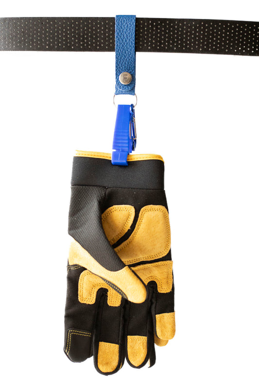 Loop & Hold / Leather Belt Loop Glove Keeper / Royal Blue