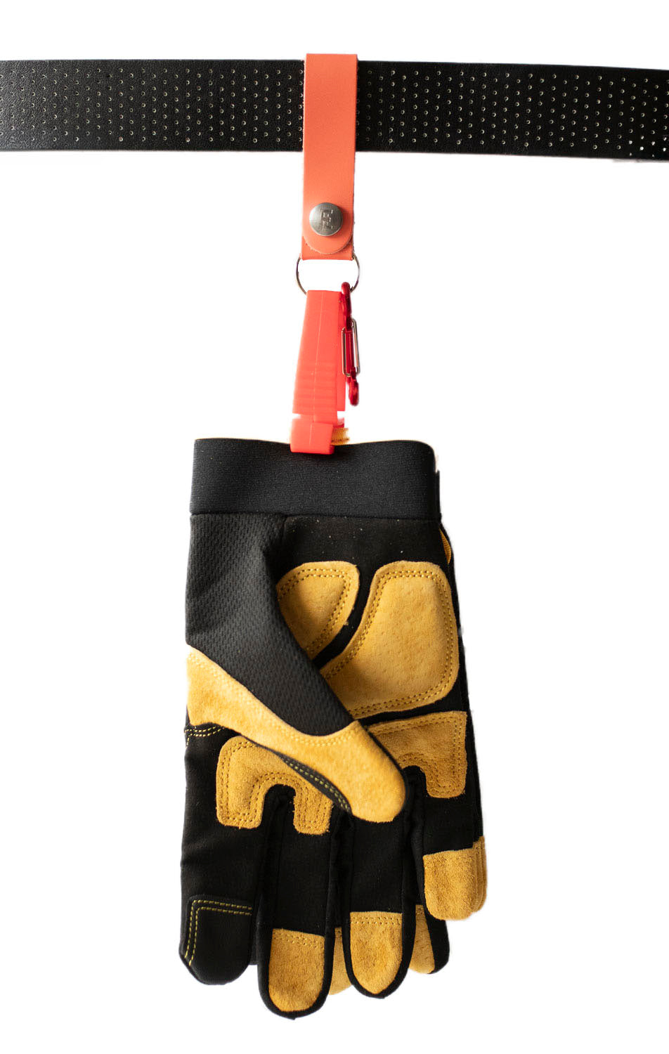 Loop & Hold / Leather Belt Loop Glove Keeper / Blaze