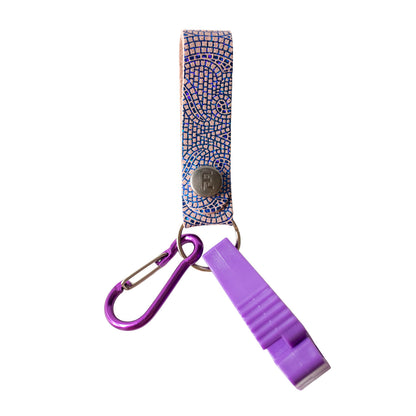 Loop & Hold / Leather Belt Loop Glove Keeper / Mosaic Purple