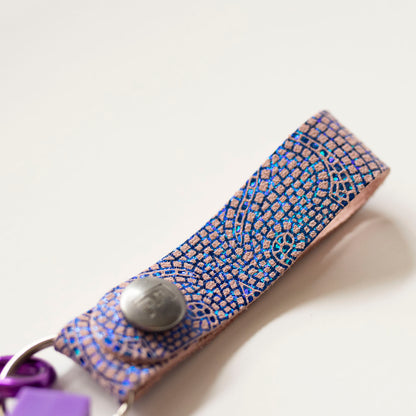 Loop & Hold / Leather Belt Loop Glove Keeper / Mosaic Purple