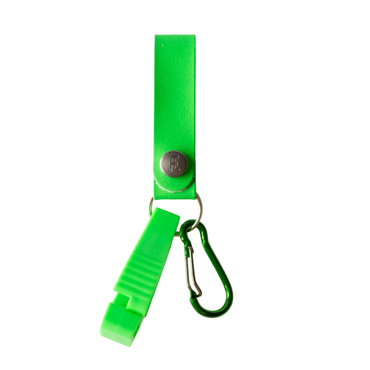 Loop & Hold / Leather Belt Loop Glove Keeper / Neon Green