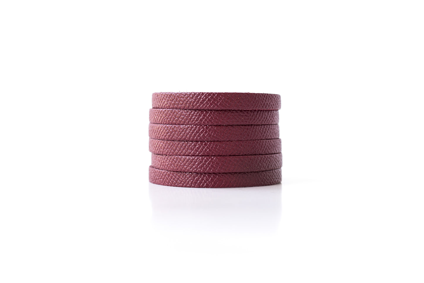 Leather Bracelet / Original Sliced Cuff / Cabernet