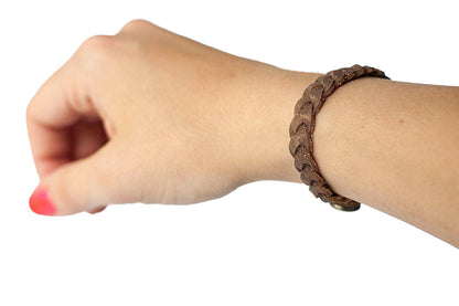 Braided Leather Bracelet / Earthen