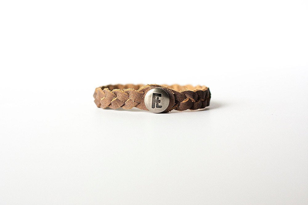 Braided Leather Bracelet / Earthen