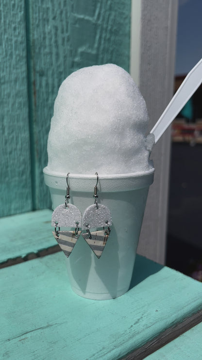 Leather Earrings / Snow Cones / Plain