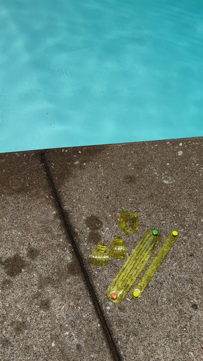 Leather Bracelet / Skinny Slim Cuff / Lemon Jelly