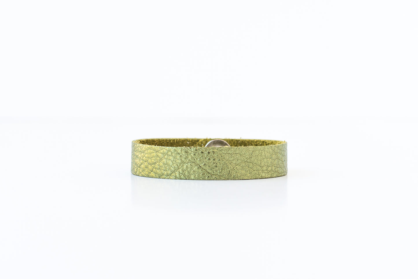 Leather Bracelet / Skinny Slim Cuff / Soft Olive