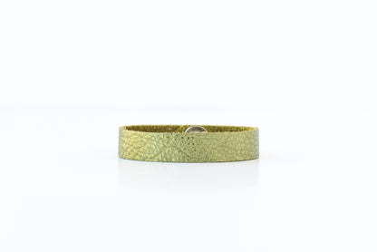 Leather Bracelet / Skinny Slim Cuff / Soft Olive