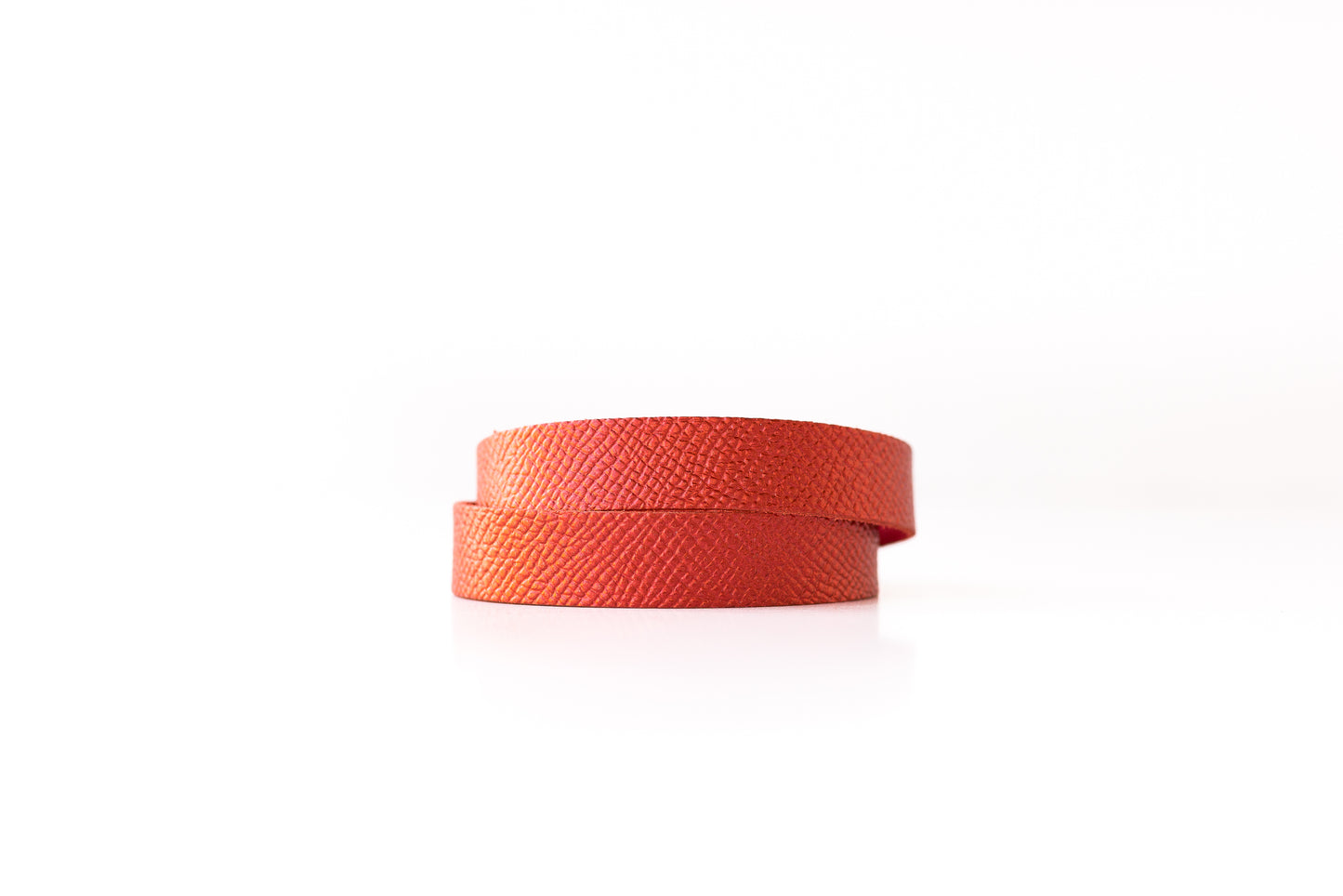 Leather Bracelet / Slim Wrap Cuff / Fire Opal Shimmer