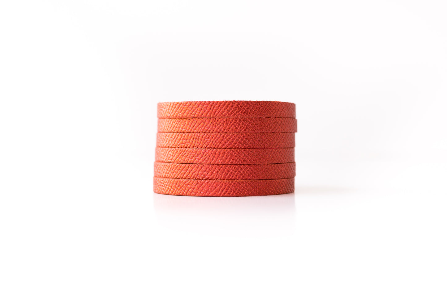 Leather Bracelet / Original Sliced Cuff / Fire Opal Shimmer