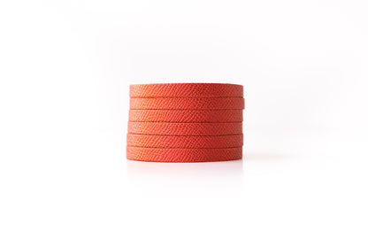 Leather Bracelet / Original Sliced Cuff / Fire Opal Shimmer