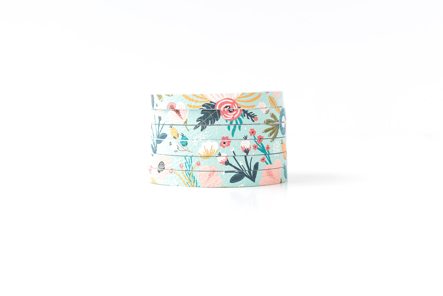 Leather Bracelet / Original Sliced Cuff / Spring Bouquet