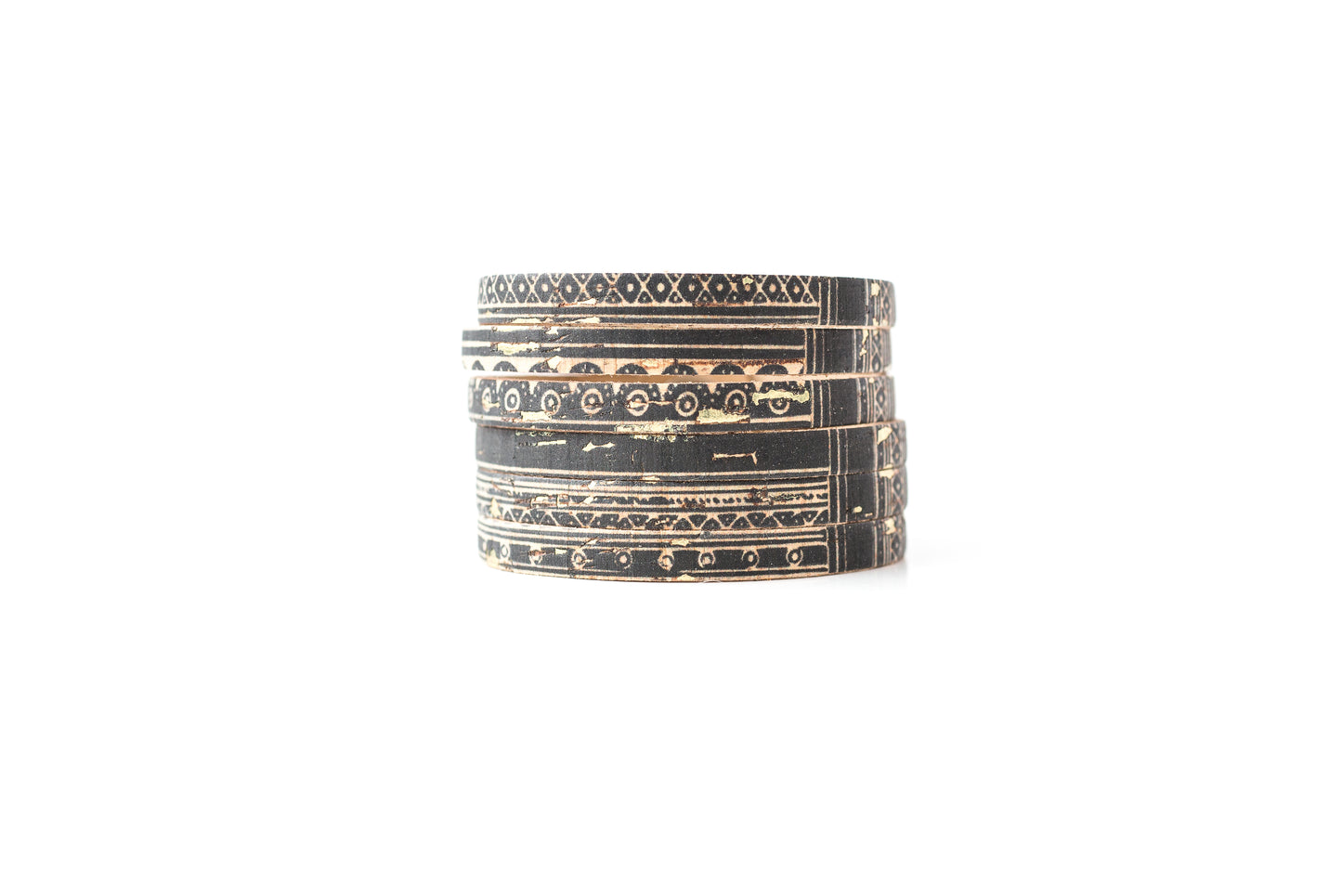 Leather Bracelet / Original Sliced Cuff / Egyptian Cork