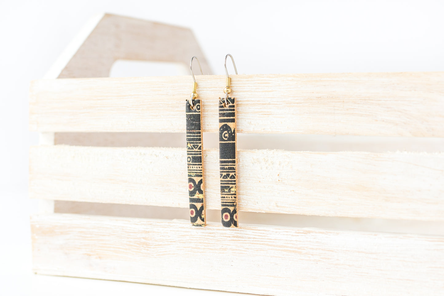 Leather Earrings / Simple / Egyptian Cork