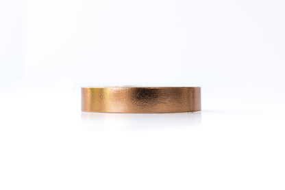 Leather Bracelet / Skinny Slim Cuff / Metallic Bronze