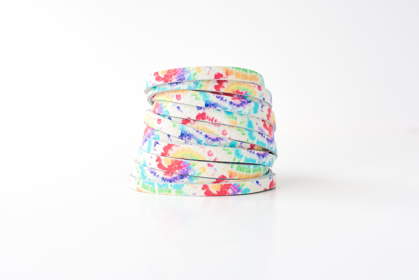 Leather Bracelet / Original Sliced Wrap Cuff / Kaleidoscope