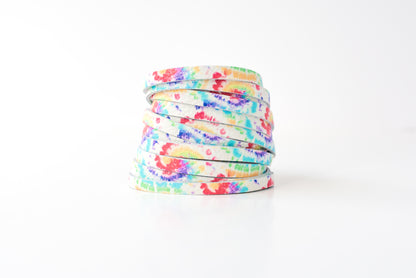 Leather Bracelet / Original Sliced Wrap Cuff / Kaleidoscope