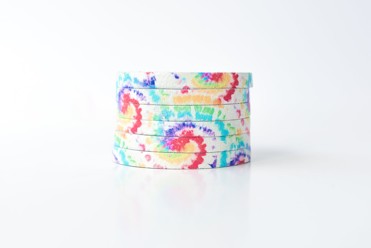 Leather Bracelet / Original Sliced Cuff / Kaleidoscope