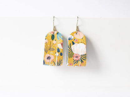 Leather Earrings / Mini Sliced / Fall Bouquet
