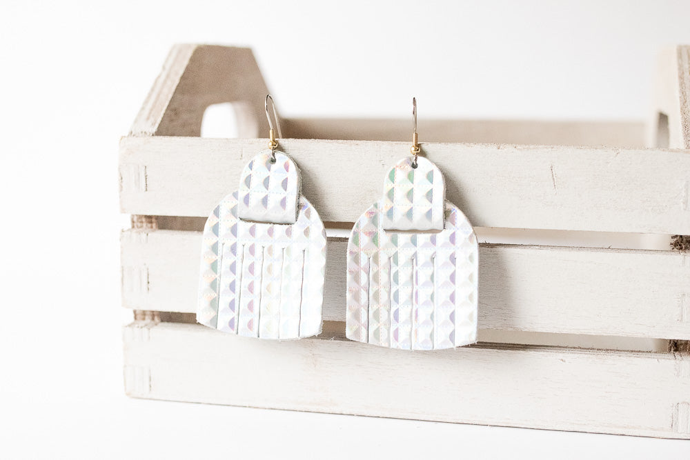 Leather Earrings / Fringies / Prism & Prism