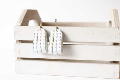 Leather Earrings / Mini Sliced / Prism