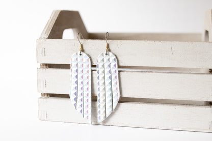 Leather Earrings / Fringe / Prism